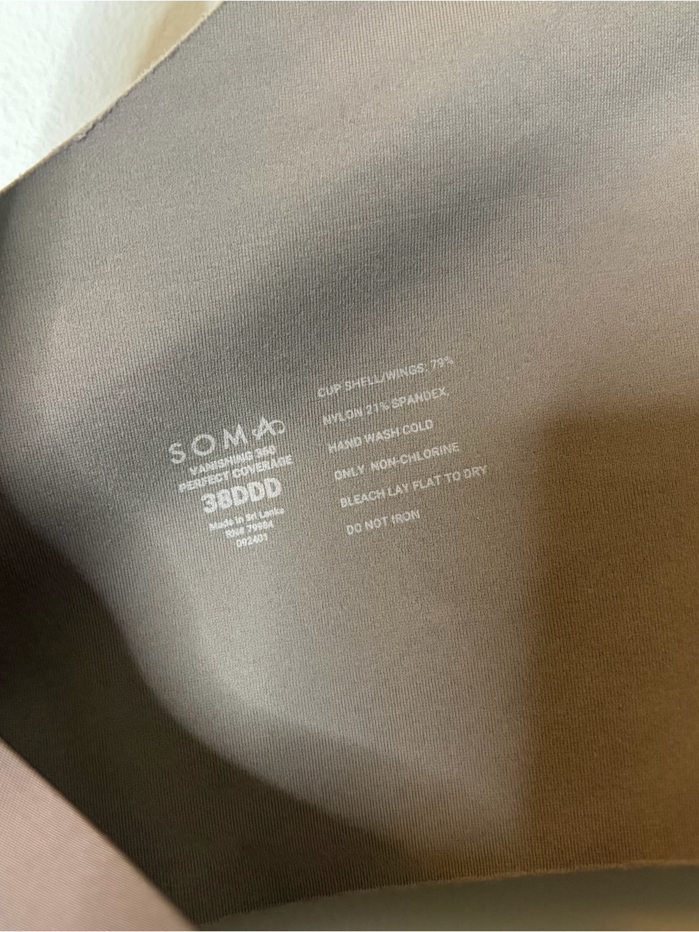 Soma 38DDD Seamless Support Bra in Chocolate Brown - Comfortable Everyday Lift - Picture 3 of 3